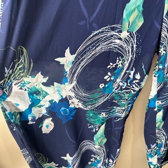 StyleWe Women's Regular Fit Urban Plants Fashion Pants JJ4 Blue Size 2XL NWT - Picture 2 of 5